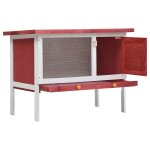 Vidaxl clapier d'extérieur 1 niveau rouge bois Vidaxl clapier d'extérieur 1 niveau rouge bois