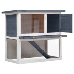 Vidaxl clapier d'extérieur 1 porte gris bois Vidaxl clapier d'extérieur 1 porte gris bois