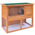 Vidaxl clapier d'extérieur enclos pour petits animaux 1 porte bois Vidaxl clapier d'extérieur enclos pour petits animaux 1 porte bois