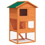 Vidaxl clapier d'extrieur enclos pour petits animaux 3 niveaux bois