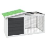 Vidaxl clapier gris 100, 5x54x55 cm bois de pin massif