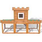 Vidaxl clapier large d'extrieur avec 1 seule maison