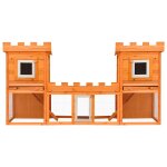 Vidaxl clapier large d'extrieur avec maison double