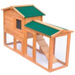 Vidaxl clapier large d'extérieur pour petits animaux de compagnie bois Vidaxl clapier large d'extérieur pour petits animaux de compagnie bois