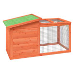 Vidaxl clapier marron 100, 5x54x55 cm bois de pin massif