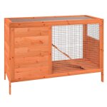 Vidaxl clapier marron 103x44x69, 5 cm bois de pin massif