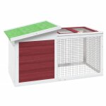 Vidaxl clapier moka 100, 5x54x55 cm bois de pin massif