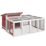 Vidaxl clapier moka 144x123x67, 5 cm bois de pin massif Vidaxl clapier moka 144x123x67, 5 cm bois de pin massif