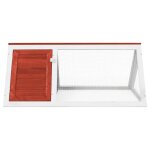 Vidaxl clapier rouge bois