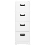 Vidaxl classeur blanc 46x62x133 cm acier