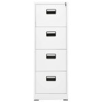 Vidaxl classeur blanc 46x62x133 cm acier