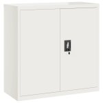 Vidaxl classeur blanc 90x40x90 cm acier
