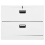 Vidaxl classeur blanc 90x46x72, 5 cm acier