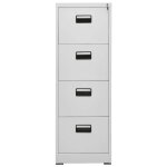 Vidaxl classeur gris clair 46x62x133 cm acier