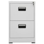 Vidaxl classeur gris clair 46x62x72, 5 cm acier