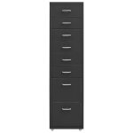 Vidaxl classeur mobile anthracite 28x41x109 cm m�tal