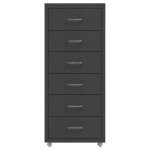 Vidaxl classeur mobile anthracite 28x41x69 cm m�tal