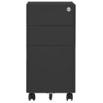 Vidaxl classeur mobile anthracite 30x45x59 cm acier