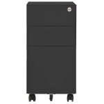 Vidaxl classeur mobile anthracite 30x45x59 cm acier
