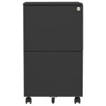 Vidaxl classeur mobile anthracite 39x45x67 cm acier