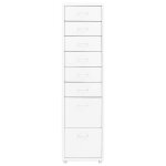 Vidaxl classeur mobile blanc 28x41x109 cm m�tal