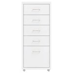 Vidaxl classeur mobile blanc 28x41x69 cm m�tal
