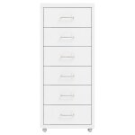Vidaxl classeur mobile blanc 28x41x69 cm m�tal