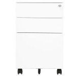Vidaxl classeur mobile blanc 39x45x60 cm acier