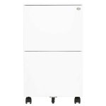 Vidaxl classeur mobile blanc 39x45x67 cm acier