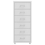 Vidaxl classeur mobile gris 28x41x69 cm mtal