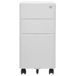 Vidaxl classeur mobile gris clair 30x45x59 cm acier