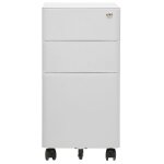 Vidaxl classeur mobile gris clair 30x45x59 cm acier