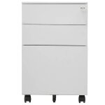 Vidaxl classeur mobile gris clair 39x45x60 cm acier
