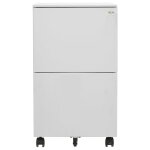 Vidaxl classeur mobile gris clair 39x45x67 cm acier