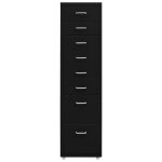 Vidaxl classeur mobile noir 28x41x109 cm mtal