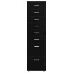 Vidaxl classeur mobile noir 28x41x109 cm m�tal