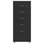 Vidaxl classeur mobile noir 28x41x69 cm m�tal