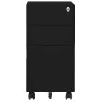 Vidaxl classeur mobile noir 30x45x59 cm acier