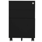 Vidaxl classeur mobile noir 39x45x60 cm acier