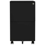 Vidaxl classeur mobile noir 39x45x67 cm acier