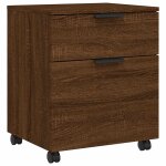 Vidaxl classeur mobile avec roues ch�ne marron 45x38x54 cm bois