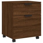 Vidaxl classeur mobile avec roues chne marron 45x38x54 cm bois