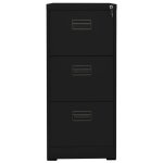 Vidaxl classeur noir 46x62x102, 5 cm acier