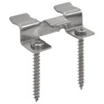 Vidaxl clip de fixation de terrasse 100pcs et 200 vis acier inoxydable