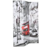 Vidaxl cloison de sparation 120 x 170 cm bus londonien noir et blanc
