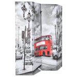 Vidaxl cloison de s�paration 160 x 170 cm bus londonien noir et blanc
