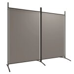 Vidaxl cloison de sparation 2 panneaux anthracite 175x180 cm tissu