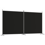 Vidaxl cloison de séparation 2 panneaux noir 348x180 cm tissu Vidaxl cloison de séparation 2 panneaux noir 348x180 cm tissu