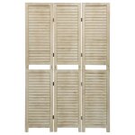Vidaxl cloison de séparation 3 panneaux 105x165 cm bois de paulownia Vidaxl cloison de séparation 3 panneaux 105x165 cm bois de paulownia