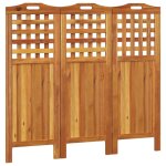 Vidaxl cloison de s�paration 3 panneaux 121, 5x2x115 cm bois d'acacia
